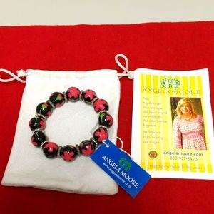 Angela Moore Classic Bracelet Hand painted Beaded